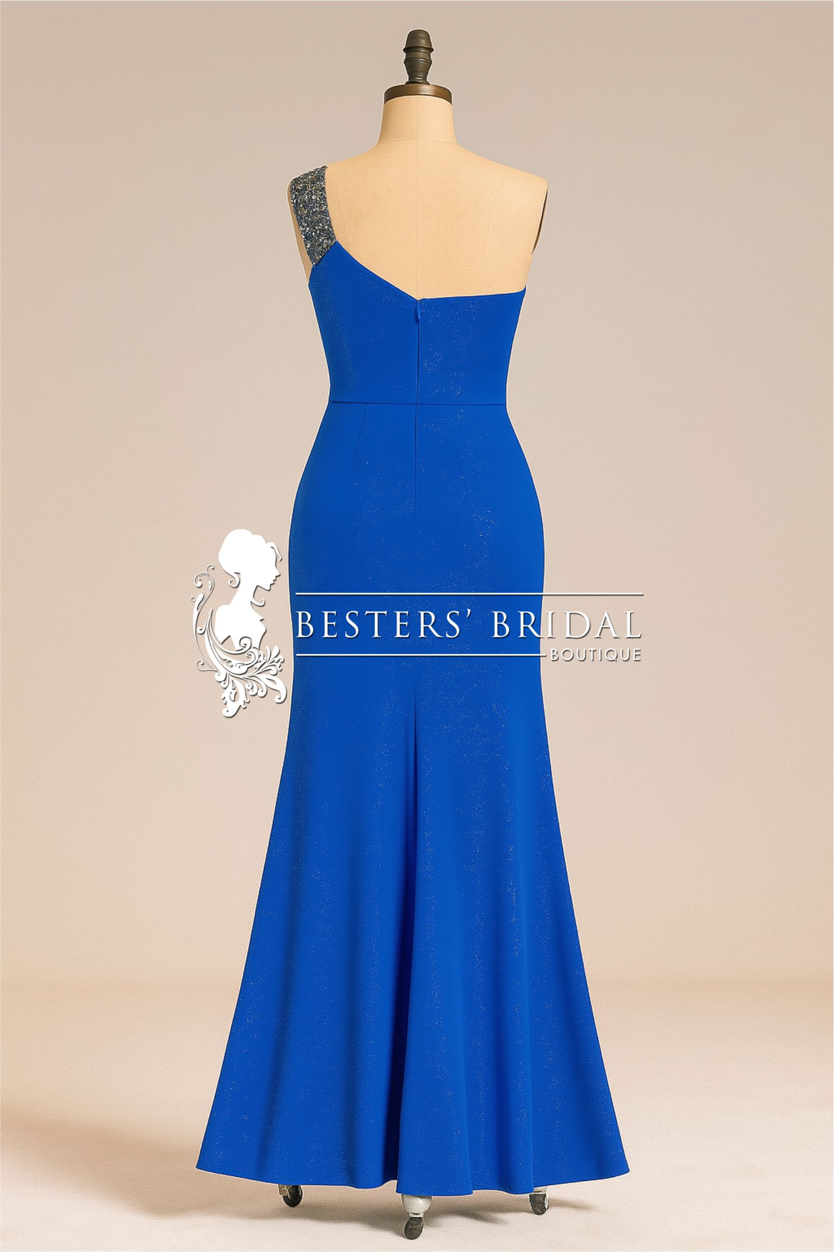 Sequin Shoulder Strap Twist High Slit Dress