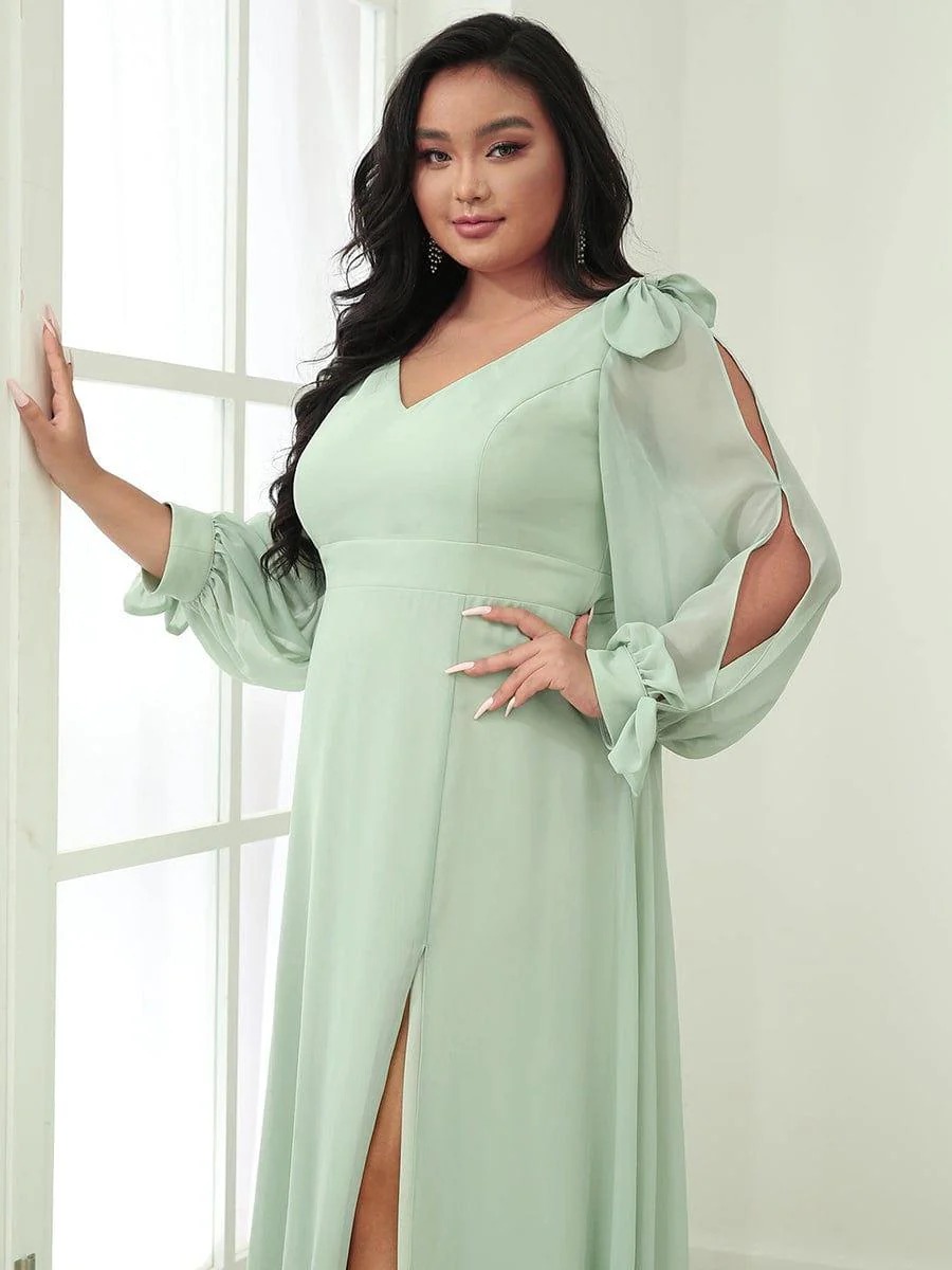 Ivory  Open Lantern Sleeve A-Line Mother of the Bride Dress  This dress is not currently in stock but is available to order.